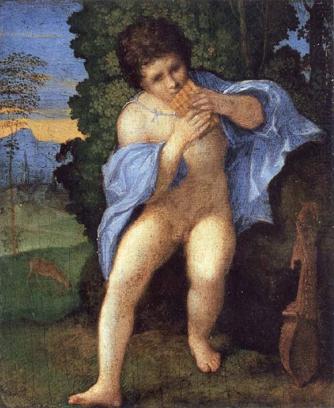 Young Faunus Playing the Syrinx, Palma Vecchio